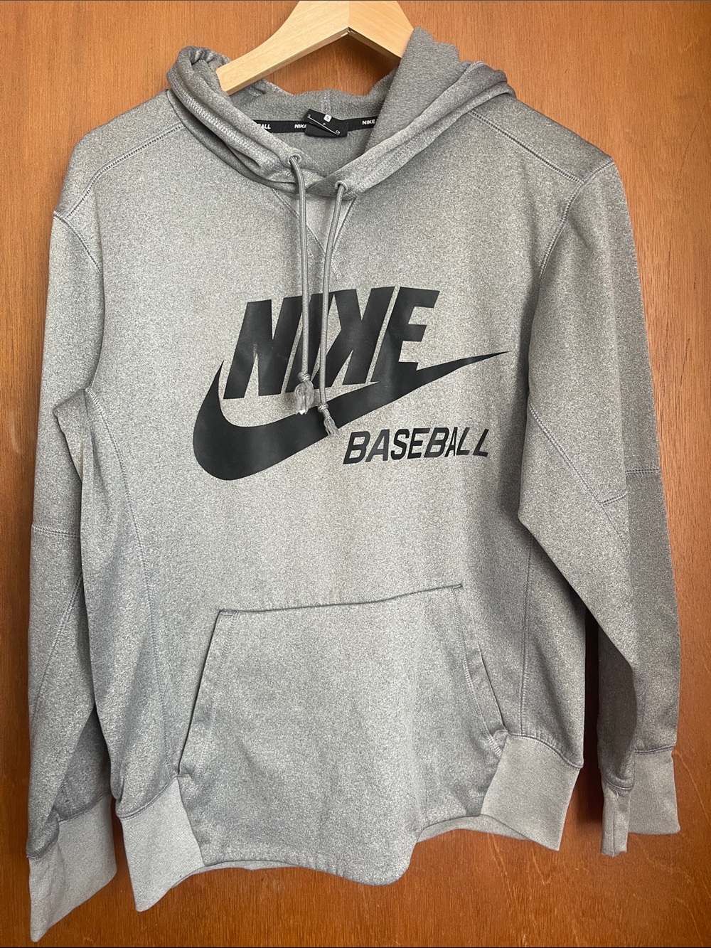 Nike Gray Baseball Logo Pullover Hoodie
